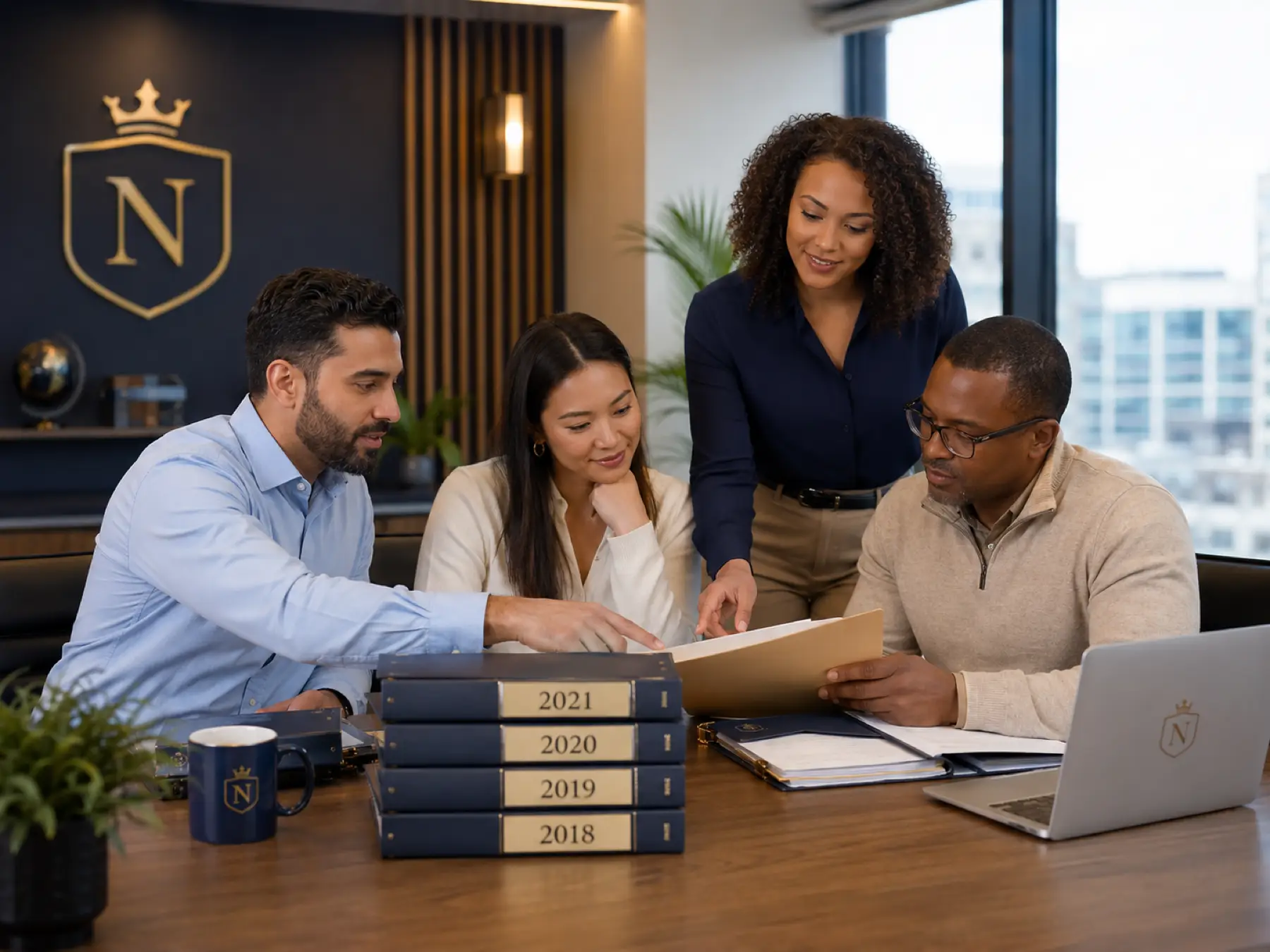 Noble team reviewing prior-year tax records for back taxes