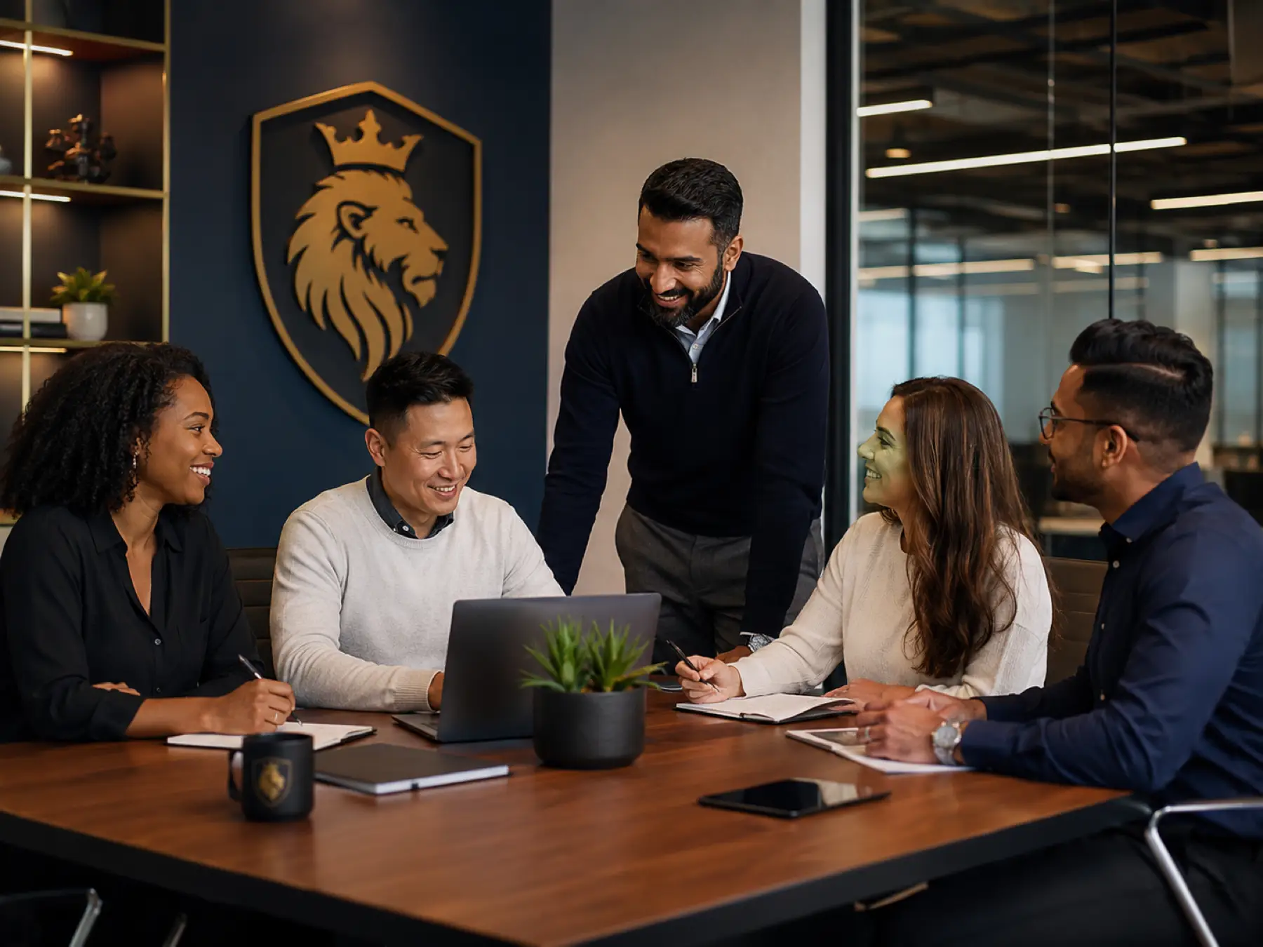 Noble advisory team meeting around client records